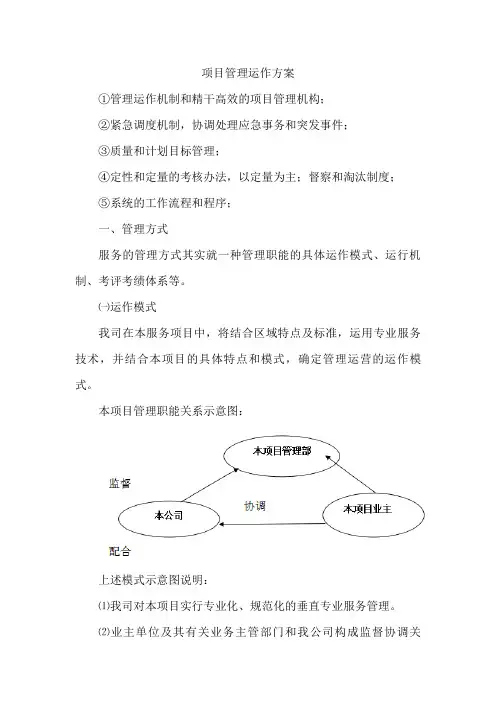 物业公司管理运作方案