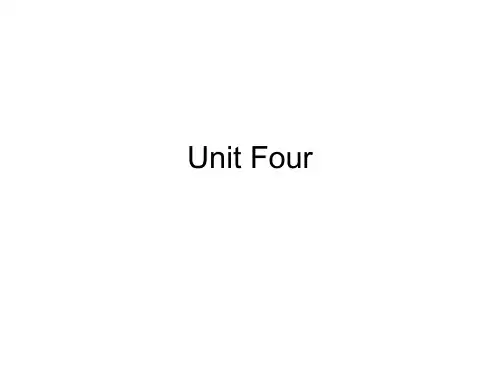 Unit Four专业英语阅读第四册解析