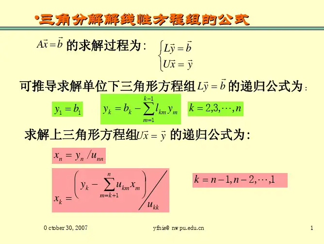 西北工业大学聂老师数值分析