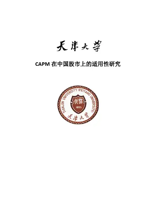 CAPM在中国股市上的适用性研究