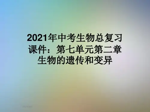 2021年中考生物总复习课件:第七单元第二章生物的遗传和变异