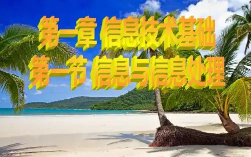 第一章第一节信息与信息处理