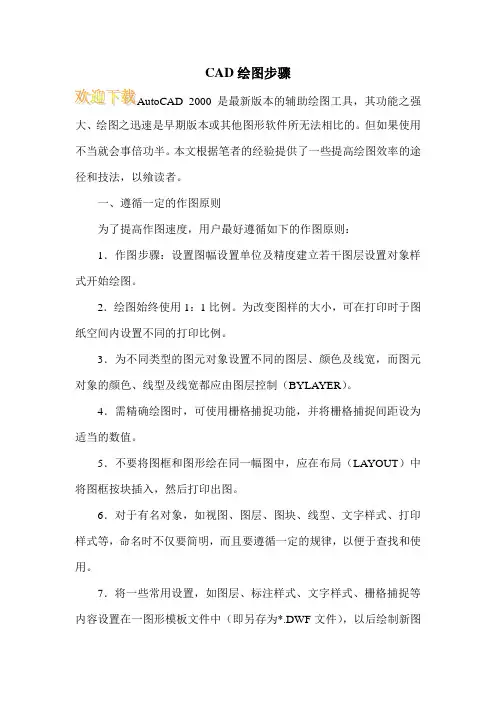 CAD绘图步骤