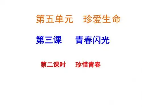 初一政治下学期青春闪光第二课时-粤教沪科版