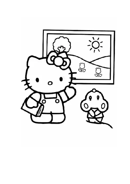 【儿童简笔画】宝宝填色涂色本:hellokitty系列