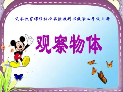 人教版二年级上册数学《观察物体》