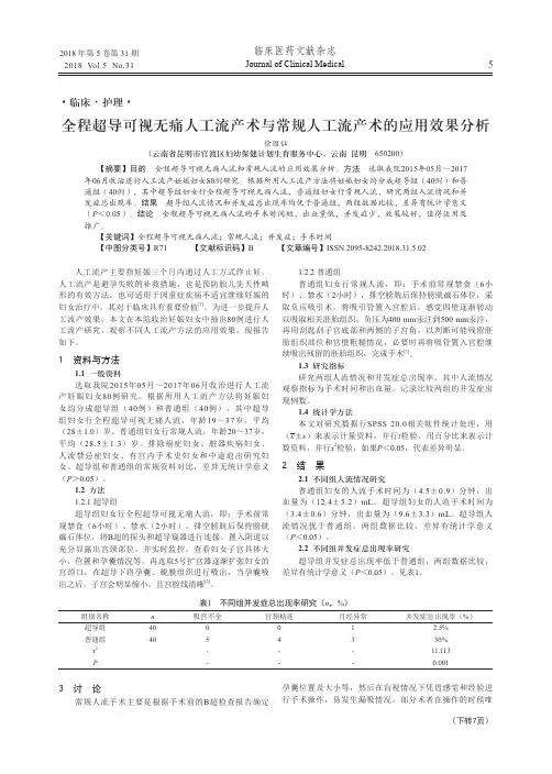 全程超导可视无痛人工流产术与常规人工流产术的应用效果分析