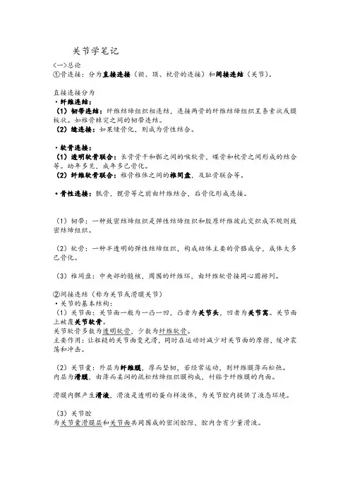 系统解剖学——关节学资料