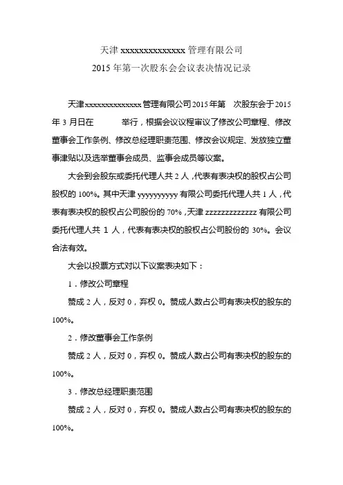 公司董事会会议表决情况记录---律所整理
