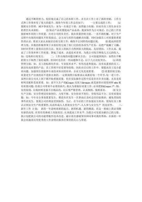 个人工作总结格式的模板