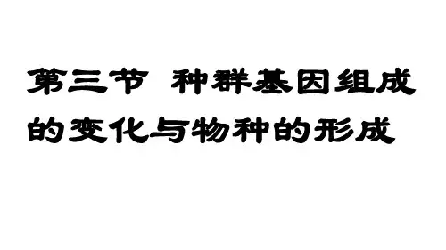 【新教材生物】《种群基因组成的变化与物种的形成》ppt3