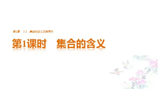 高中数学 第1章 集合 1.1 集合的含义及其表示 第1课时 集合的含义课件 苏教版必修1