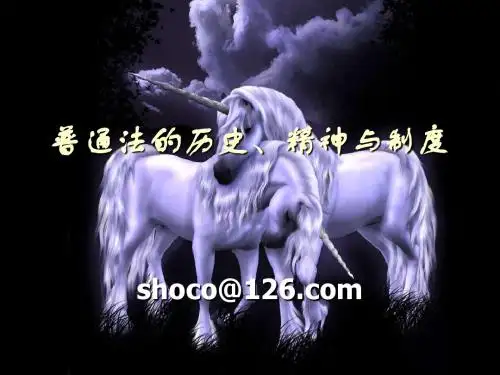 普通法的历史、精神与制度