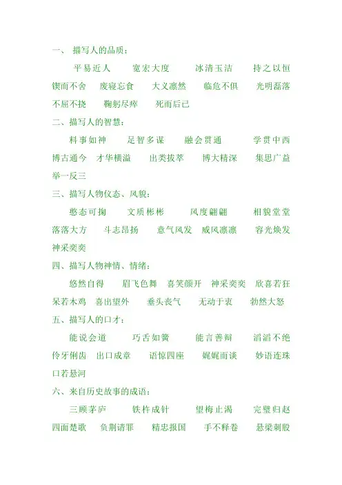 描写  成语