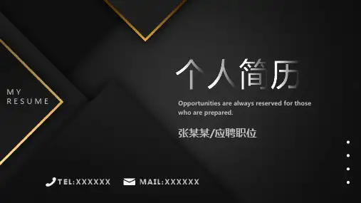 设计师个人简历PPT模板