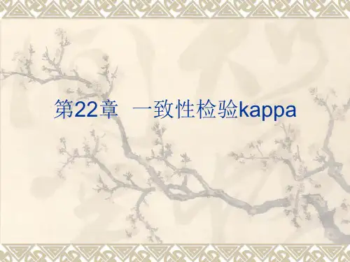 一致性检验kappa