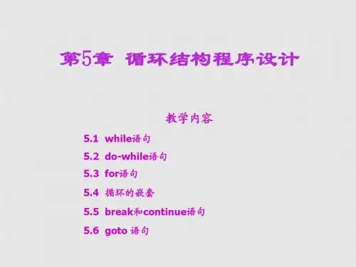 C语言程序设计精编教程第5章 循环结构程序设计