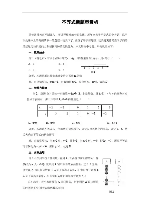 不等式新题型赏析.doc