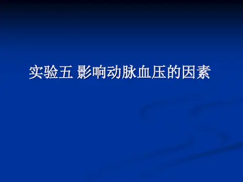生理学实验五