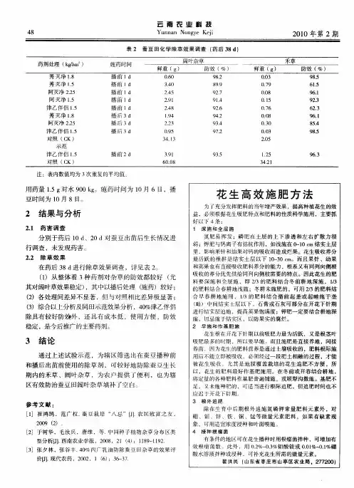 花生高效施肥方法