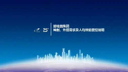 碧桂园集团编制、外招需求及人均效能管控说明