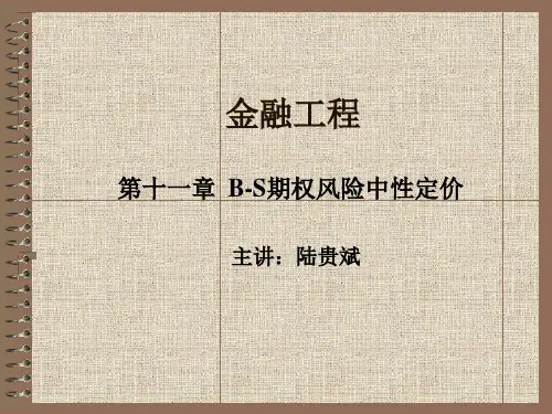 金融工程11 B-S期权风险中性定价