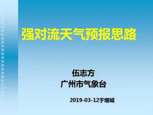 强对流天气预报思路-PPT文档资料
