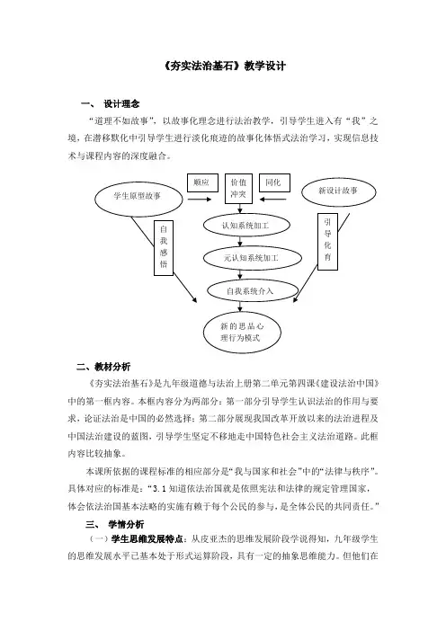 部编人教版初中九年级上册道德与法治《第四课建设法治国家：夯实法治基石》赛课教案_0