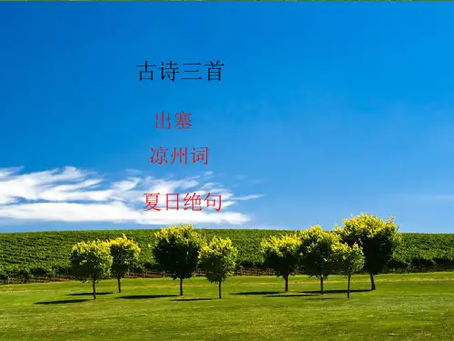 部编人教版小学四年级语文上册古诗三首《出塞-凉州词-夏日绝句》课件一