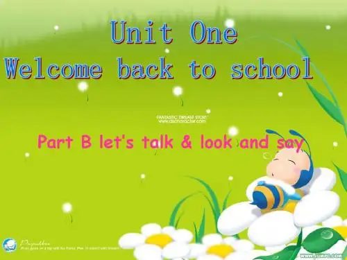 新版PEP三年级下册-unit1-Welcome-back-to-school-B-let's-talk课件