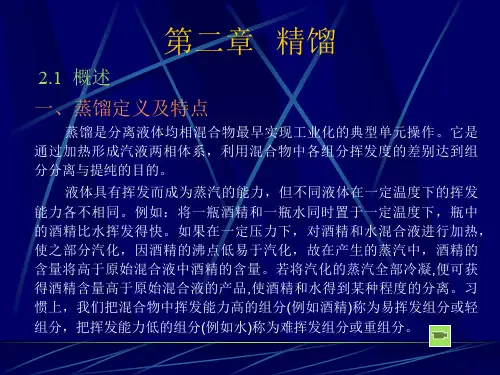 蒸馏定义及特点(精)