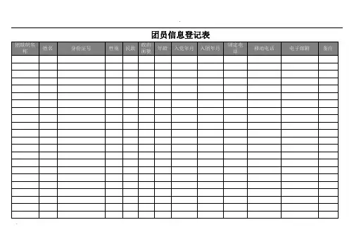 团员信息登记表
