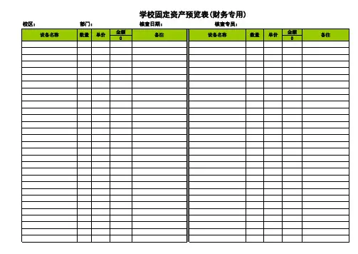 固定资产核查表