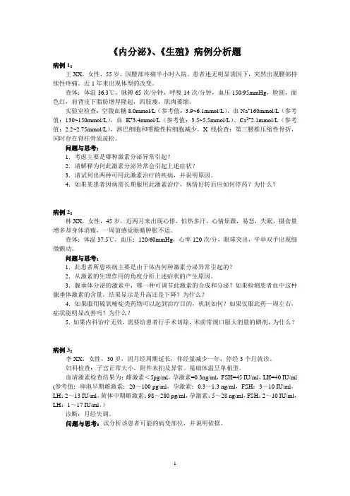 内分泌、生殖病例