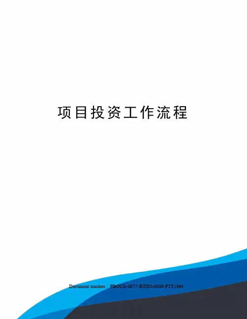 项目投资工作流程