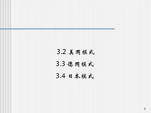 公司治理模式的国际比较