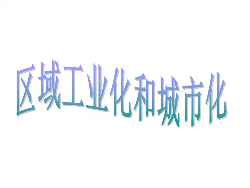 31.区域工业化和城市化(新课标,经典)