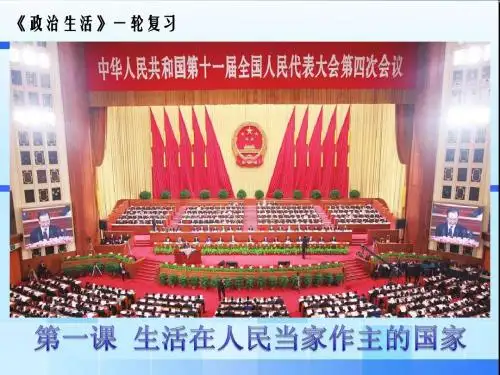 高中思想政治必修2高考一轮复习《生活在人民当家做主的国家》