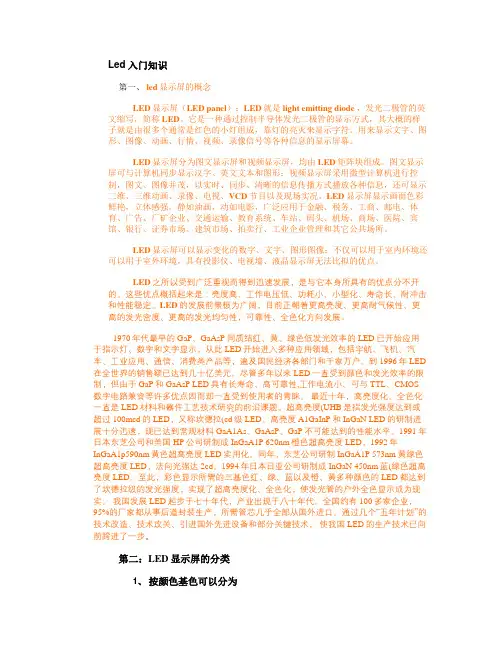 led显示屏相关入门知识(精)