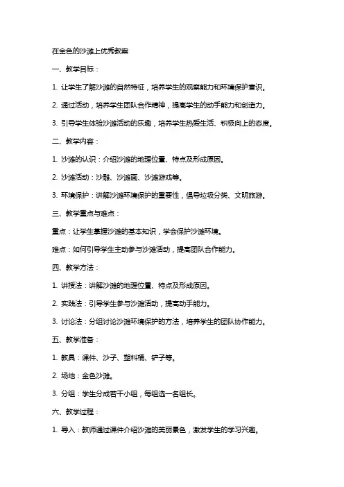 在金色的沙滩上教案