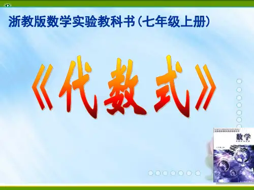 七年级数学代数式