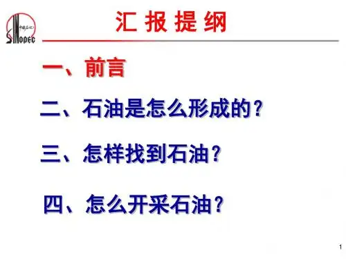 石油科普知识讲座