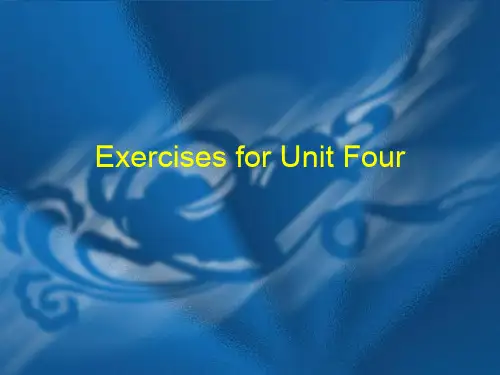 10农推 Exercises in Unit 4(做过)