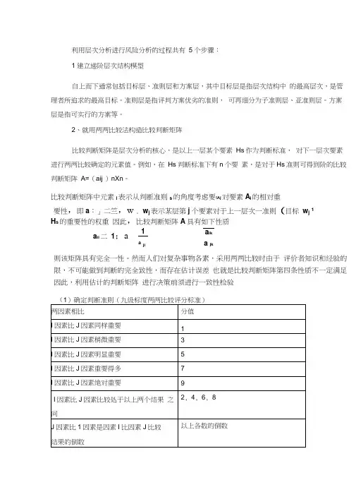 层次分析法步骤