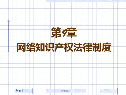 电子商务法律与实务网络知识产权法律制度PPT课件