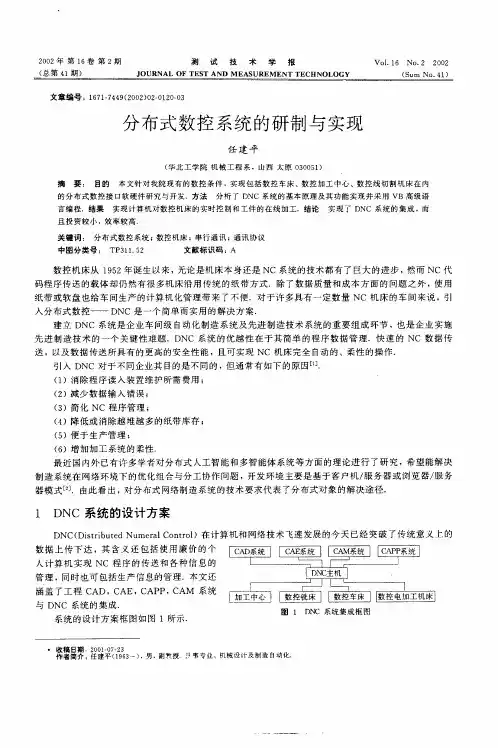 分布式数控系统的研制与实现