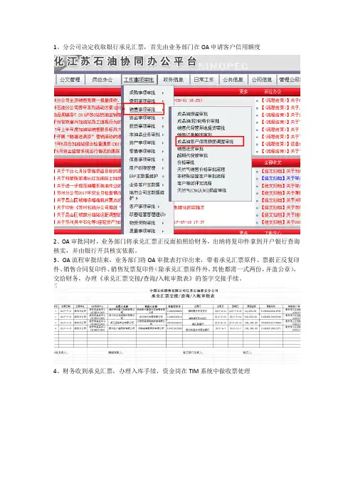银行承兑汇票操作流程