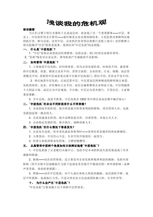 我的危机观