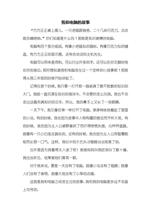 五年级作文：我和电脑的故事作文500字