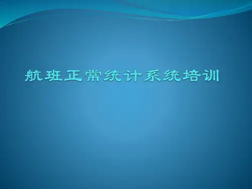 航班正常统计系统培训